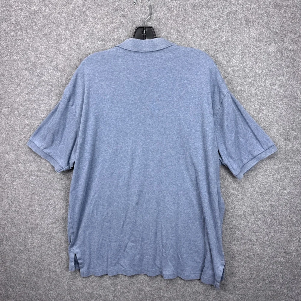 Polo Ralph Lauren Mens XXL Heather Blue Short Sleeve‎ Yellow Pony Polo Shirt
